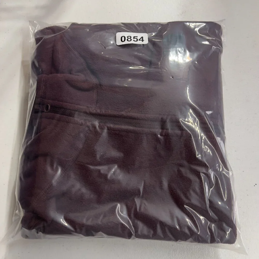 The North Face Mens Burgundy 1/4 Zip Long Sleeve Mock Neck Size L